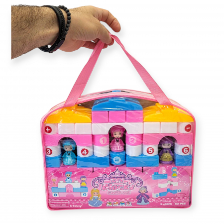 Set constructii - joc printese cu piese mari, 53 pcs [1]