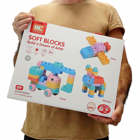 Set constructii - Soft Blocks, 56 pcs [3]