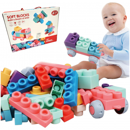 Set constructii - Soft Blocks, 56 pcs [6]