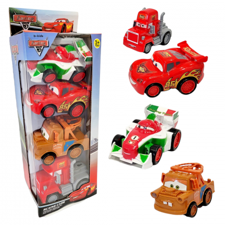 Masinute - Set cu 4 masinute Cars - Raicing 3