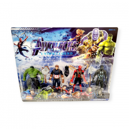 Figurine - Set cu 4 super eroi Avcngcrs Union Legeng, cu Hulk