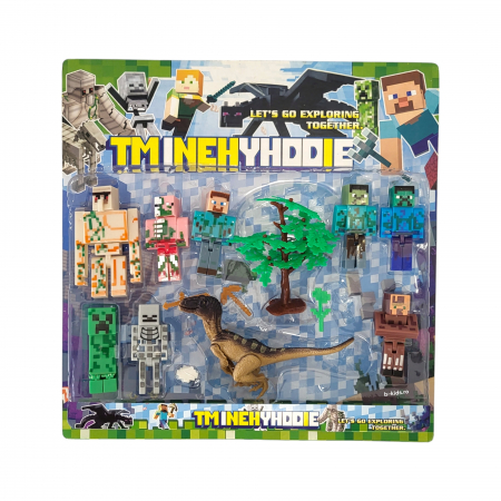 Set cu diferite figurine Minecraft, dinozaur si accesorii [6]