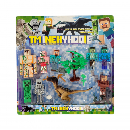 Set cu diferite figurine Minecraft, dinozaur si accesorii [1]