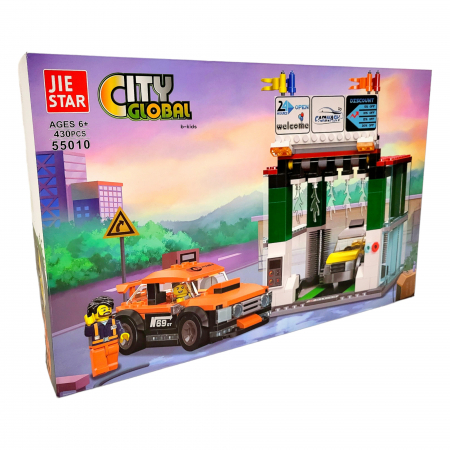 Set de constructie mare tip lego, Spalatorie Auto, 430 piese, 6+ [5]