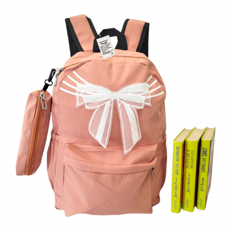 Set ghiozdan cu gentuta si penar, model cu funda, corai [2]