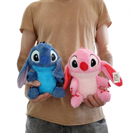 Set doua Jucari de plus Angel Stitch & Zenuk Stitch personaj din Lilo Stitch,  22 cm [1]