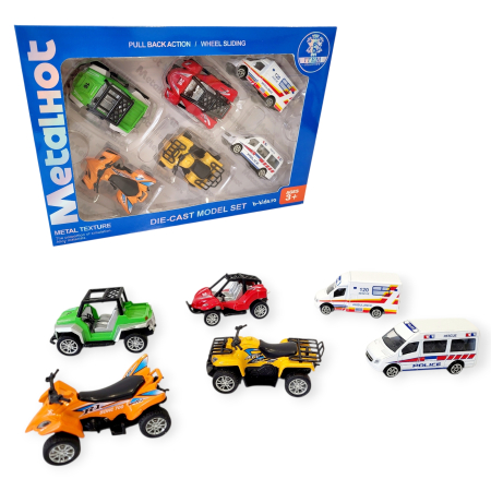 Jucarii - Set jucarie masinute metal (cu atv)