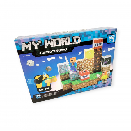 Noutati - Set Magnetic My World – 32 piese + 2 figurine