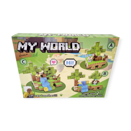 Figurine - Set Magnetic My World – 53 piese + 2 figurine