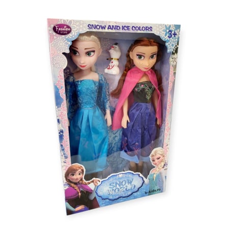 Pentru fetite - Set mare 2 papusi Ana si Elsa muzicale , jucarie