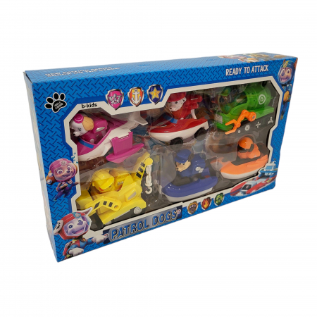 Set mare , 6 masini + 6 figurine - Patrula Catelusilor [3]