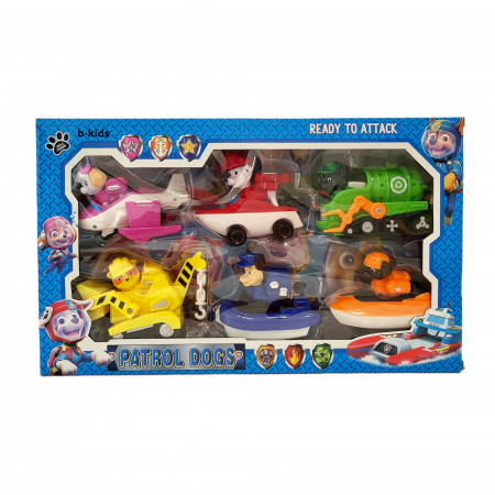 Set mare , 6 masini + 6 figurine - Patrula Catelusilor [1]