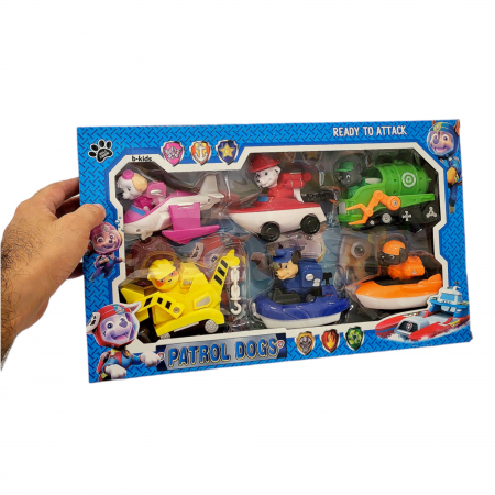 Set mare , 6 masini + 6 figurine - Patrula Catelusilor [4]