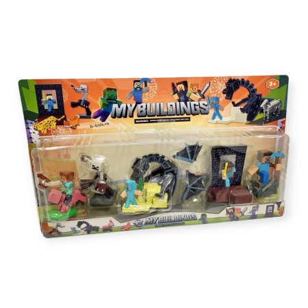 Set mare cu diferite figurine, dragon, Minecraft [3]