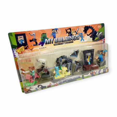 Set mare cu diferite figurine, dragon, Minecraft [1]
