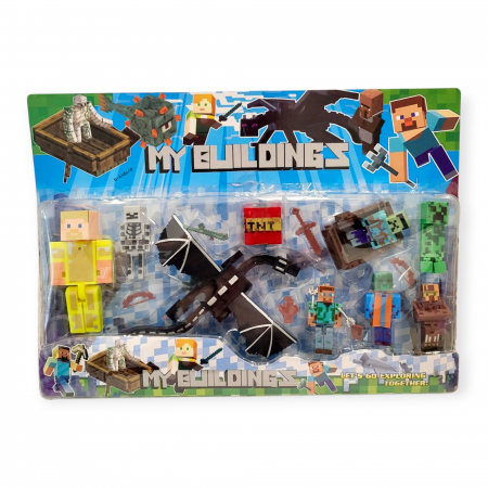 Set mare cu diferite figurine, dragon si accesorii Minecraft [1]