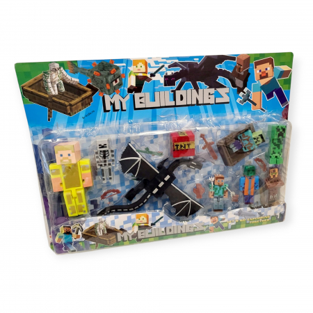 Set mare cu diferite figurine, dragon si accesorii Minecraft [6]