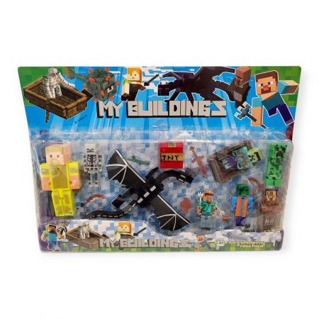 Set mare cu diferite figurine, dragon si accesorii Minecraft [5]