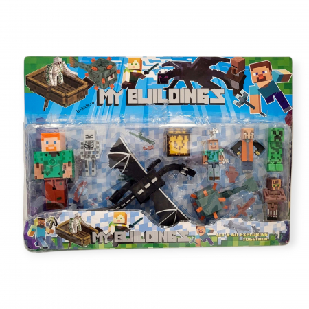 Set mare cu diferite figurine, dragon si accesorii Minecraft [2]