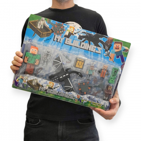 Set mare cu diferite figurine, dragon si accesorii Minecraft [4]