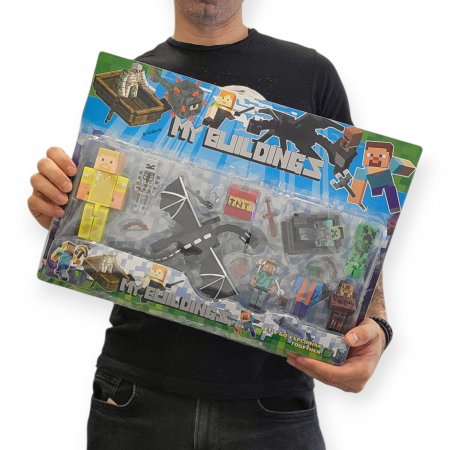 Set mare cu diferite figurine, dragon si accesorii Minecraft [7]