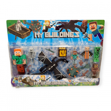 Set mare cu diferite figurine, dragon si accesorii Minecraft [3]