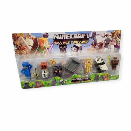 Set mare cu diferite figurine in forma de animale si accesorii, Minecraft [3]