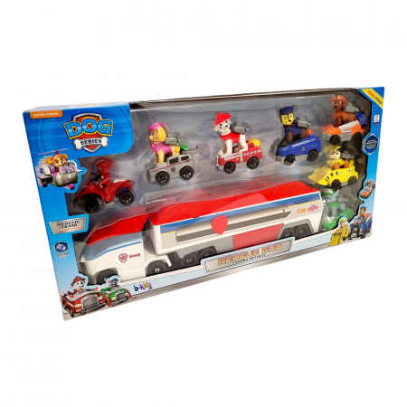 Masinute - Set Mare Patrula Catelusilor Tir, masinute si figurine, Paw Patrol