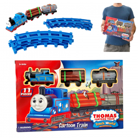 Set trenulet Thomas cu 2 vagoane plus sine ( 11 piese ) [4]