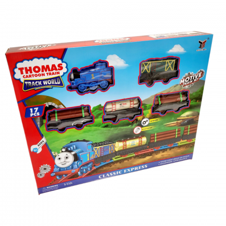 Set mare, trenulet Thomas cu 4 vagoane plus sine ( 17 piese ) [3]