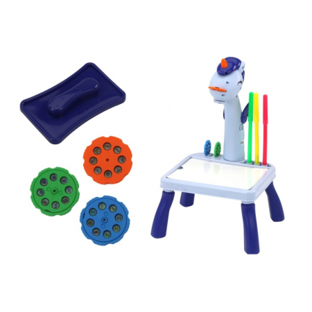 Set masa educationala Mini Proiector/Tetris 2 in 1, albastra [3]
