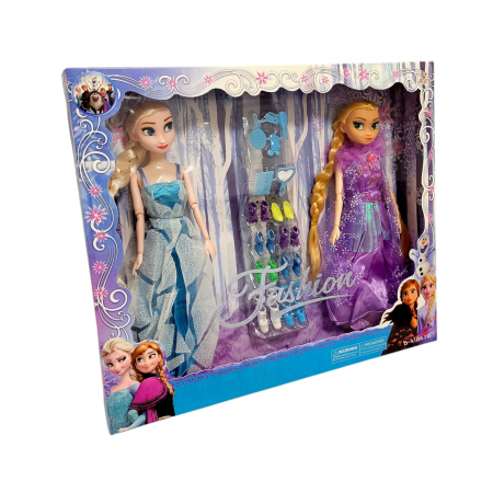Set papusi Anna si Elsa cu pantofi de schimb, Fashion [2]