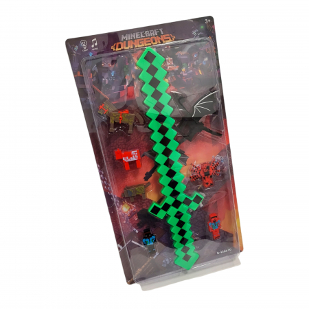 Set Sabie Verde cu Lumini si Sunete Minecraft cu 7 Figurine [4]