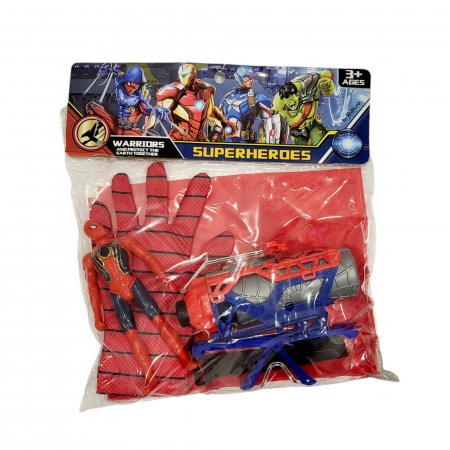 Seturi arme - Set Spiderman cu pelerina, lansator pentru apa, manusa, ochelari si figurina