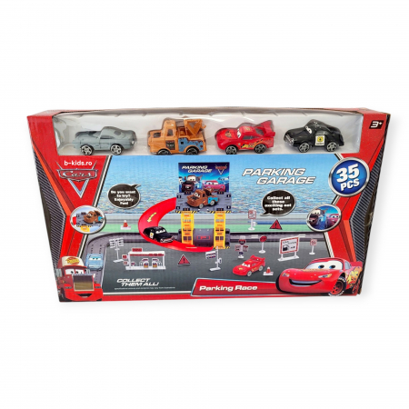 Set tip Parcare, Cars cu 4 masinute, 35 piese [1]