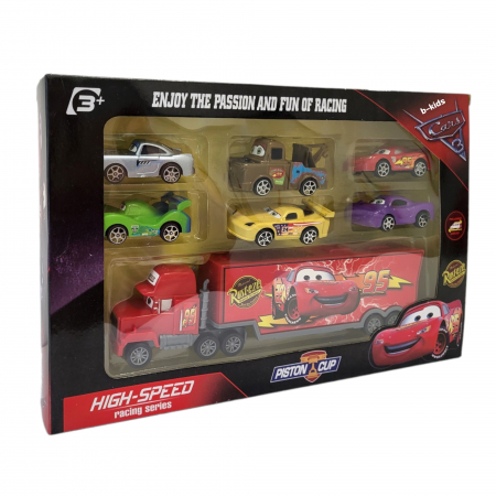 Set tir Cars cu 6 masinute din seria animata [3]