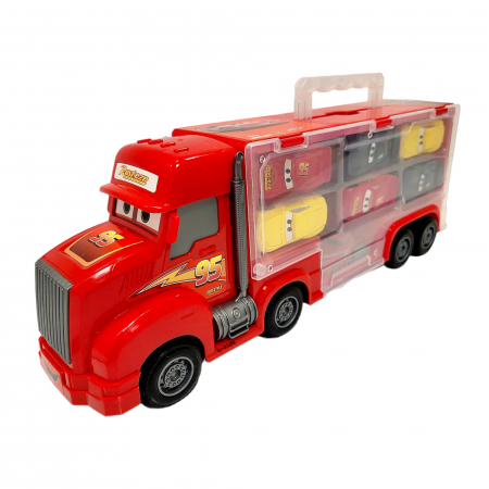 Masinute - Set tir Cars + 7 masinute tip geanta, Cars. Fulger 3