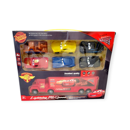 Set tir Cars cu 6 masinute din seria animata [1]
