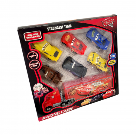 Set tir Cars cu 6 masinute din seria animata, Racing 3 [2]