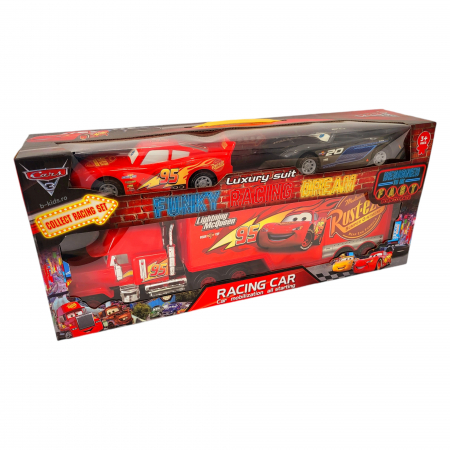 Set Tir Cars mare + doua masini, Super Truck, Fulger McQueen, Pixar [3]