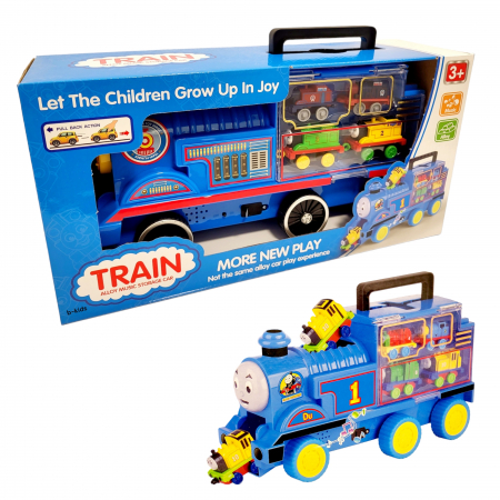 Trenulet - Set trenulet Thomas cu locomotiva mare + 4 trenulete mici.