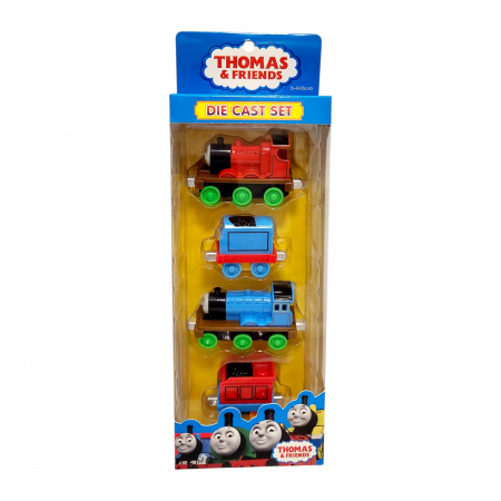 Set trenulet Thomas cu 2 locomotive si doua vagoane, metalice [2]