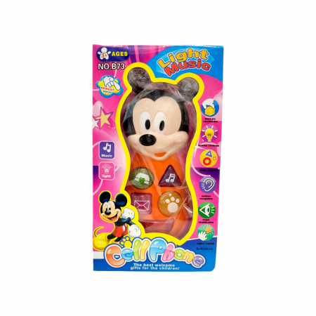 Telefon mobil interactiv de jucarie pentru copii, Mickey Mouse, butoane, sunete si lumini [1]