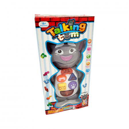 Articole bebelusi - Telefon mobil interactiv de jucarie pentru copii, Talking Tom, butoane, sunete si lumini