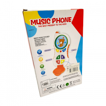 Telefon mobil interactiv de jucarie pentru copii, cu clapeta, butoane, sunete si lumini [2]