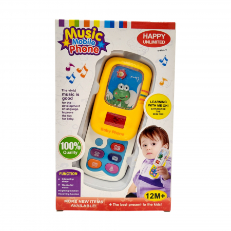 Articole bebelusi - Telefon mobil interactiv pentru copii, sunete si lumini, broscuta