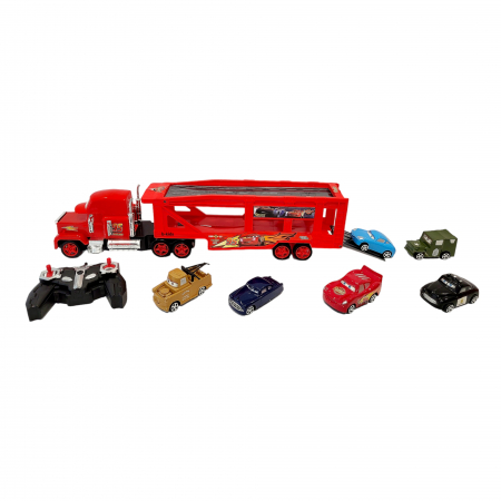 Tir Camion Cars platforma cu telecomanda si 6 masinute, Super Truck [7]