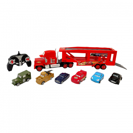 Tir Camion Cars platforma cu telecomanda si 6 masinute, Super Truck [4]