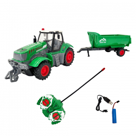 Tractor cu telecomanda full control, remorca si acumulator reincarcabil , Farmer Truck [1]