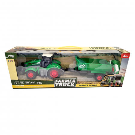 Tractor cu telecomanda full control, remorca si acumulator reincarcabil , Farmer Truck [3]